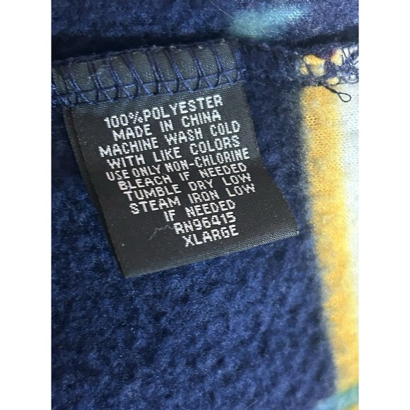 MASSIVE OUTDOOR Hiking Jacket Mens XL Fleece Hoodie Sweatshirt Aztec Southwest - Picture 6 of 6